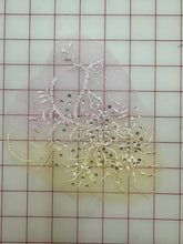 Applique - Silver Sequined Custom-Dyed Yellow and Pink